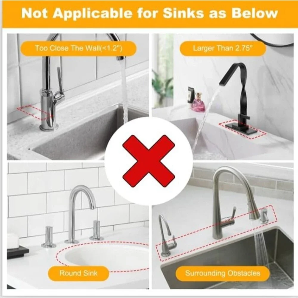 New 24 Inch Faucet Mat for Kitchen Sink, Kitchen Sink Water Splash Guard